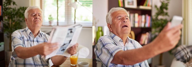 Presbicia, las personas mayores tienen problemas para leer de cerca