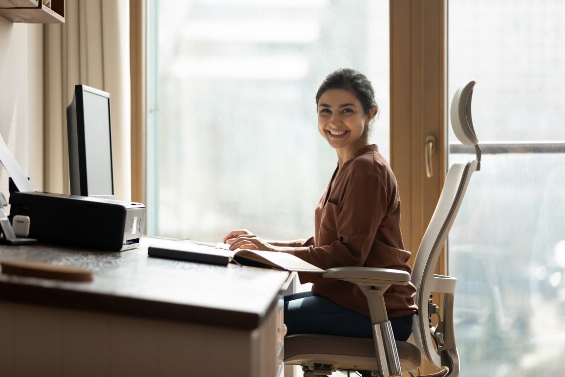 Ejemplo de silla de oficina ergonómica