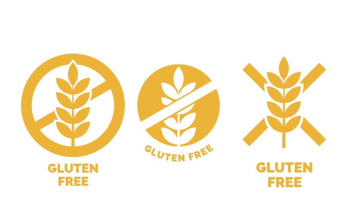 Símbolo sin gluten - alimentos sin gluten, comida sin gluten