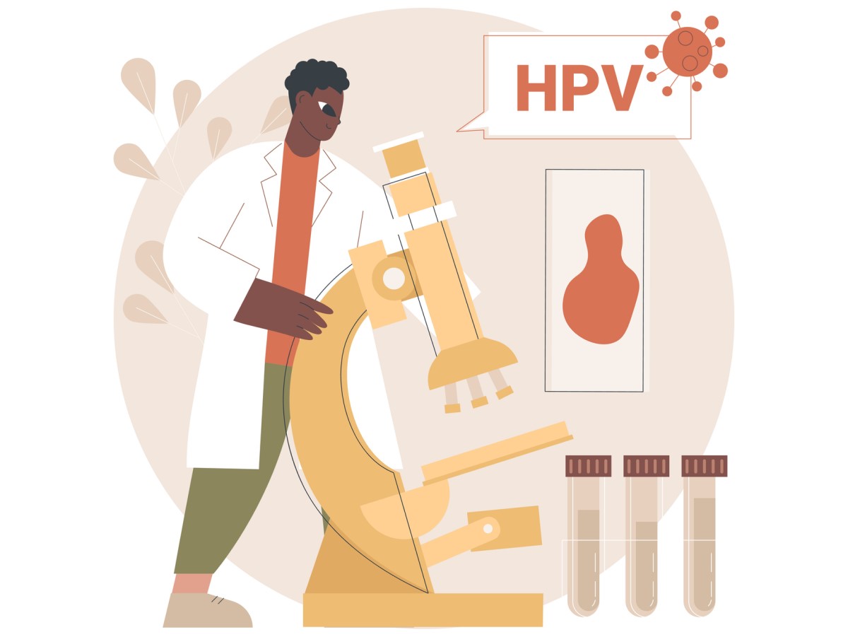 Animación del VPH con microscopio e investigación