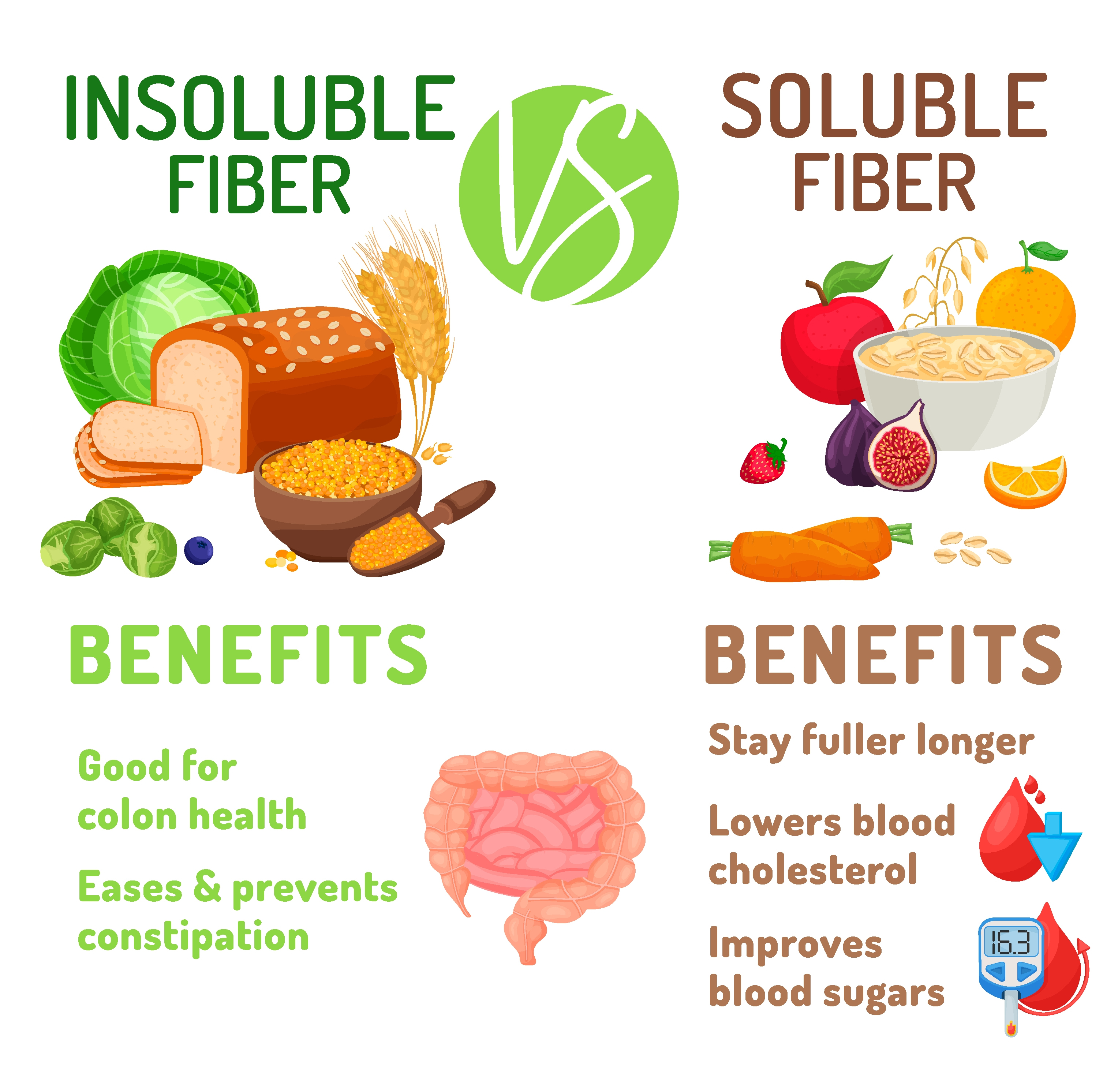 Fibra soluble e insoluble