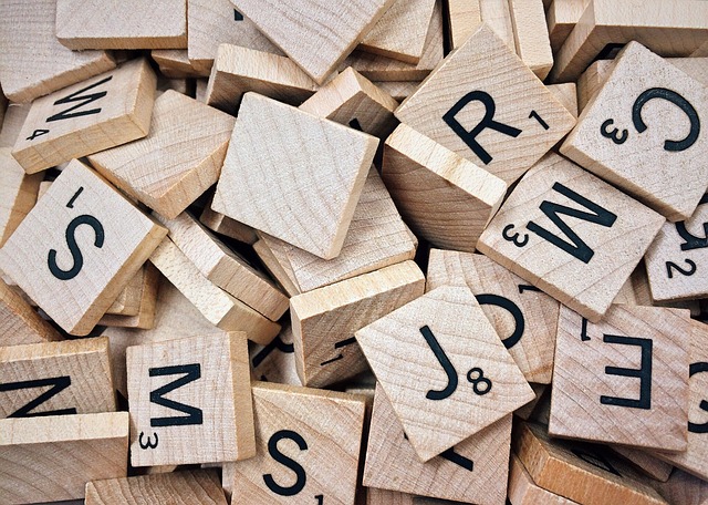 scrabble, letras, trastorno del habla letras