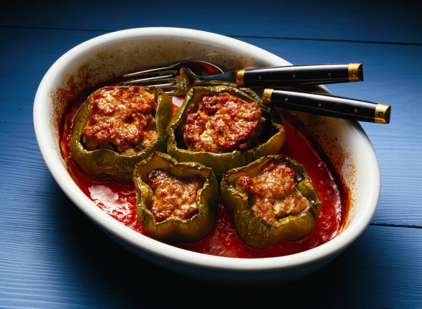 Pimientos rellenos asados en versión saludable. Pruebe nuestra deliciosa receta